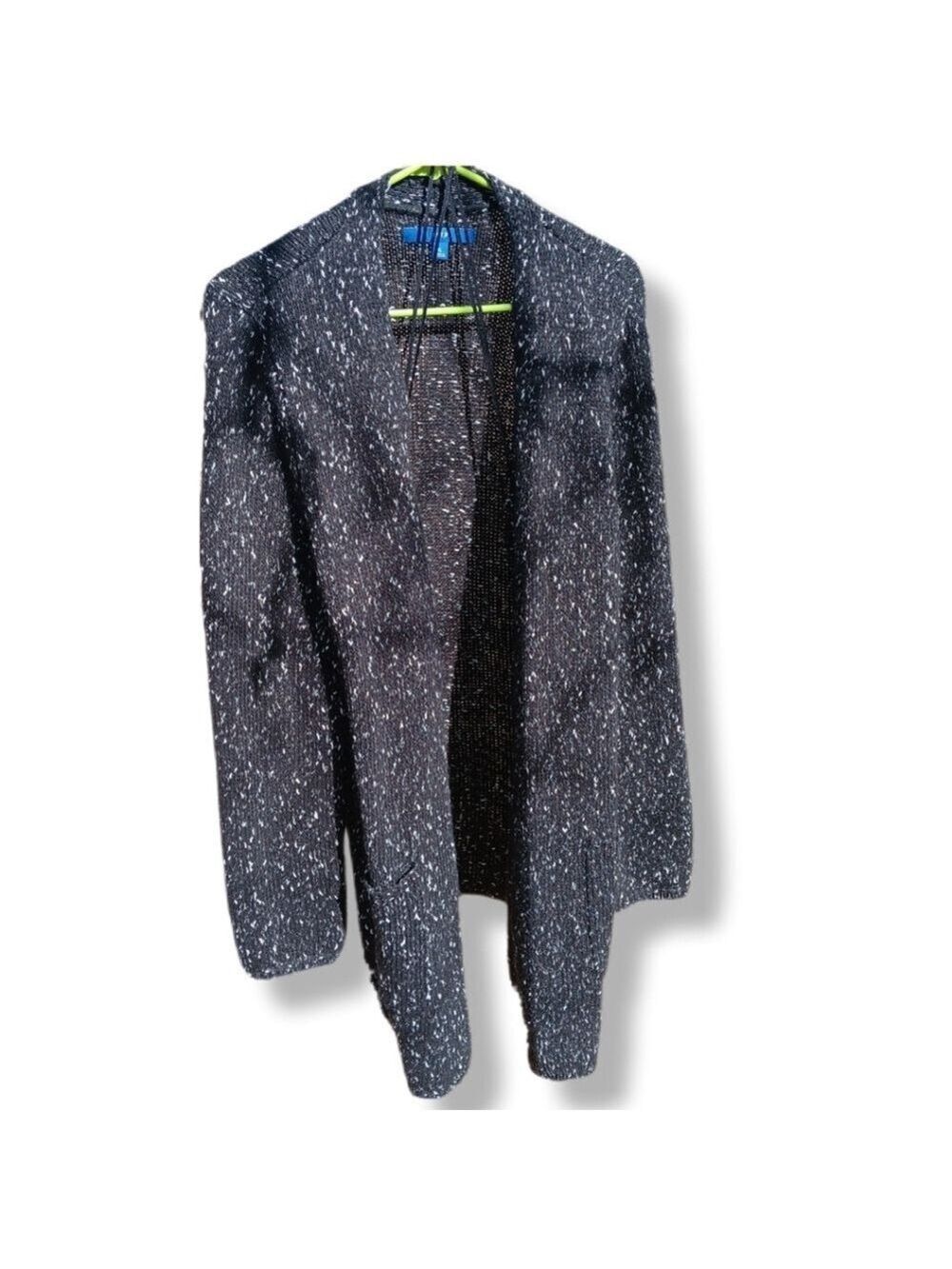 Apt. 9 Cardigan Sweater Black with Silver Threads Size XL